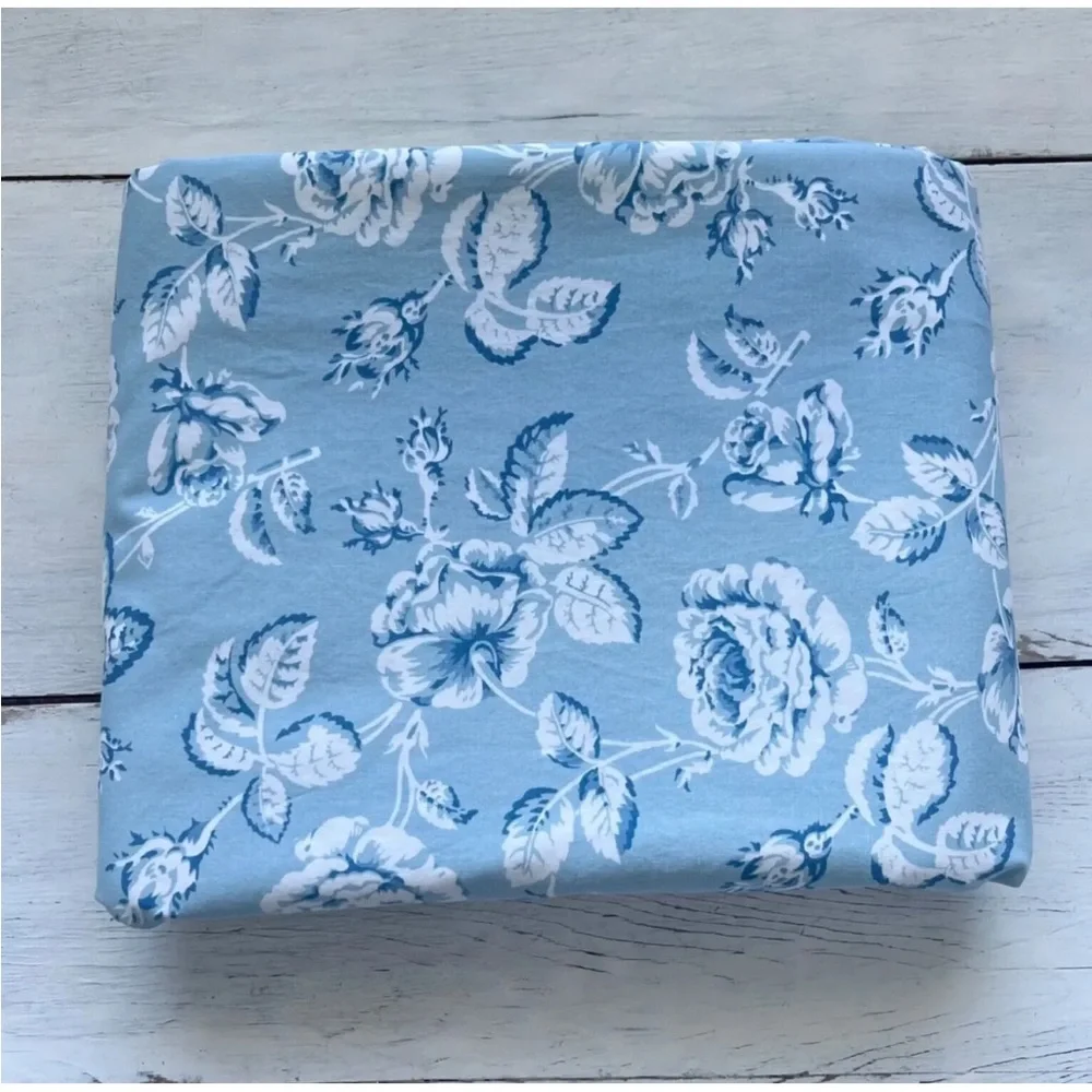 RARE Ralph Lauren Home MEADOWLAND Blue DUVET Cover Floral Rose FULL/QUEEN Cotton